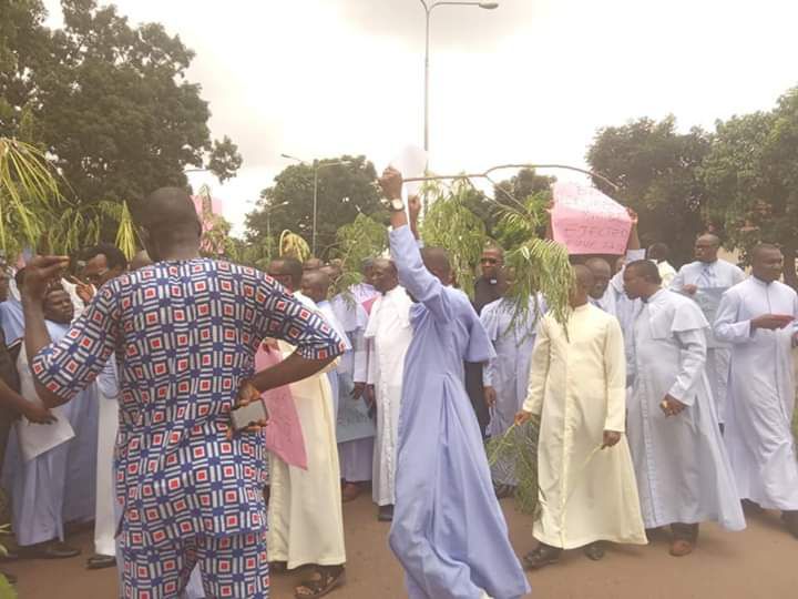 protest against the killing catholic priests enugu state killing catholic