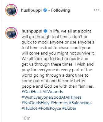 ‘Don’t Be Quick To Mock Anyone’: Hushpuppi