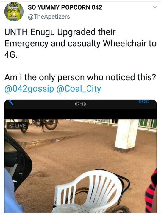 See What Federal Govt. Hospital Is Using As Wheelchair