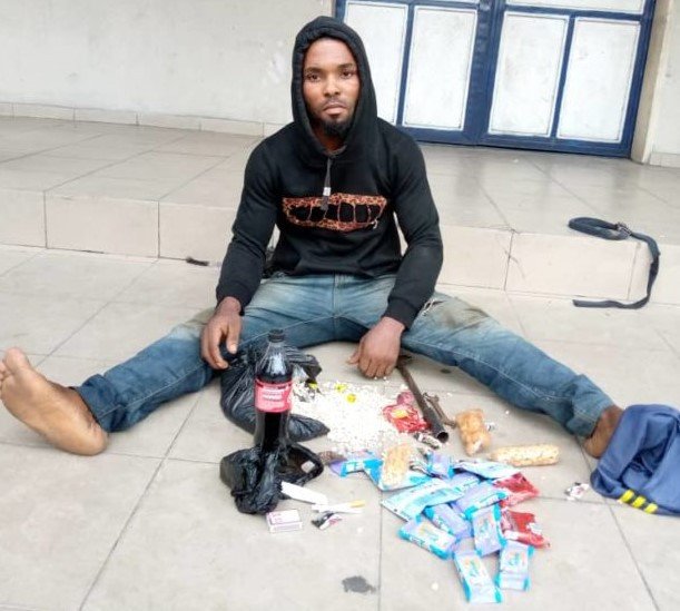 Man Arrested For Stealing Biscuits And Soft Drinks, Blames Hunger (Photos)