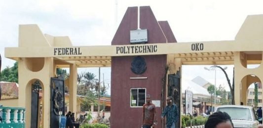 IPOB Order: Oko Poly Removes Nigerian Flag On Campus (Photo)
