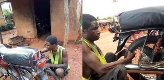 Meet Mr. Emeka Abugu, A Blind Vulcanizer In Enugu State