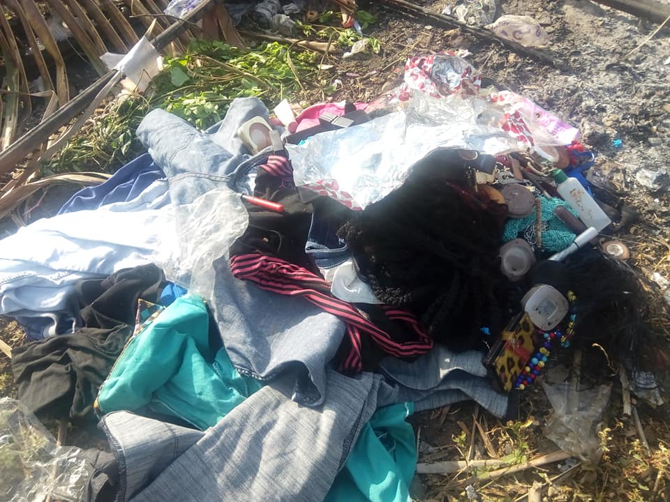 Lady Burns Her Makeup Kit, Wigs, Trousers After Accepting Christ (Photos)