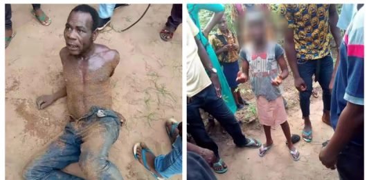 Man Caught While Raping A Little Girl Inside A Bush In Abia (Photos) ibere street of ngwa road ibere street of ngwa street of ngwa road stop her from shouting street of ngwa