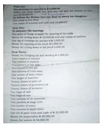 Man Stops Marriage Plans Over High Bride Price