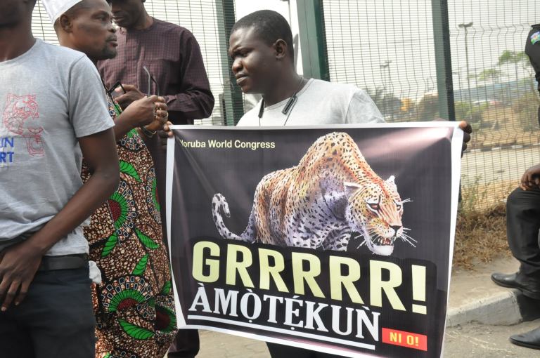 Lagos Amotekun Protest Venue Barricaded