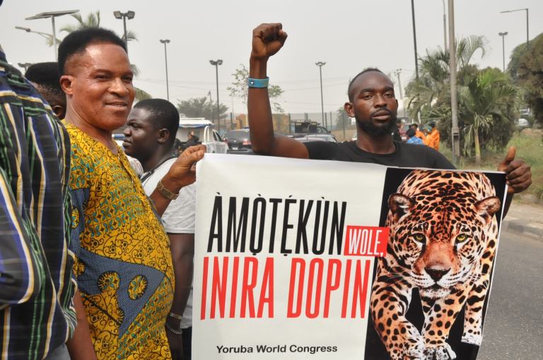 Lagos Amotekun Protest Venue Barricaded