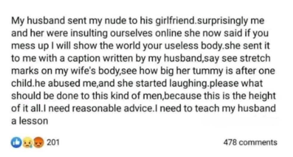 https://www.gistreel.com/aggrieved-wife-cries-out-after-husband-sent-her-ndes-to-his-side-chick-to-body-shame-her/