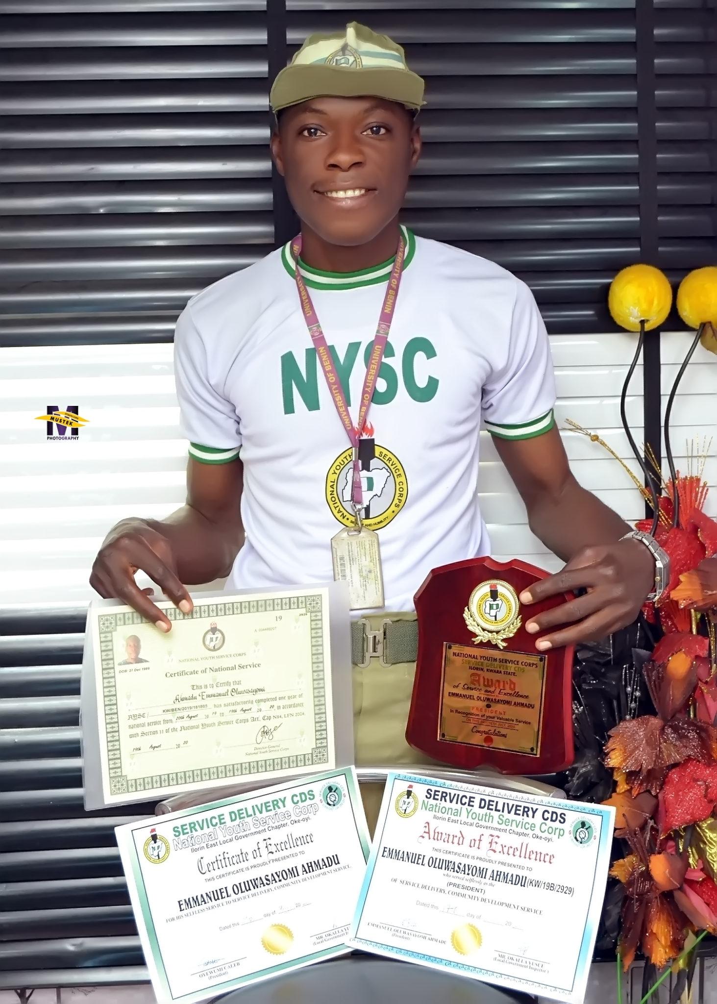 Graduate Who Wrote O’Level 17 Times Completes NYSC With Multiple Awards