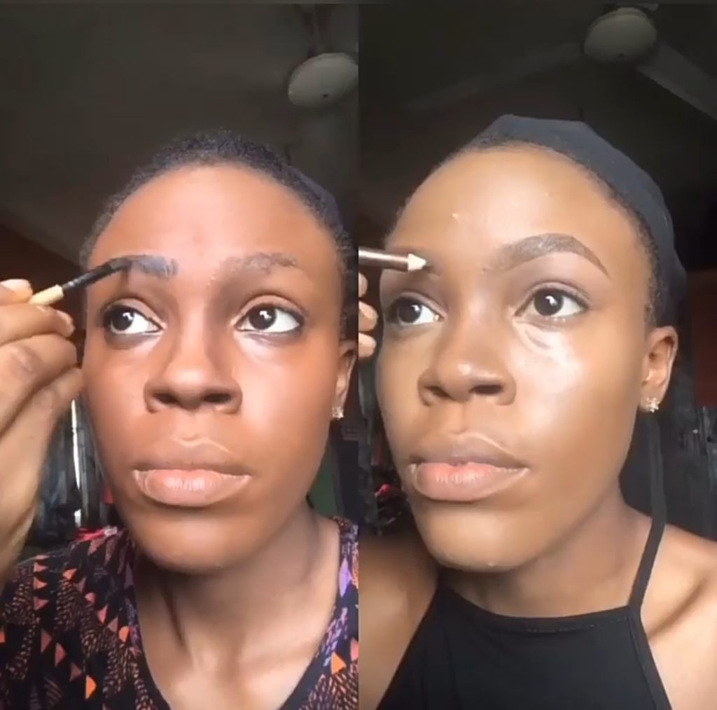 Make Up Artist Paints Her Face To Look Like Davido