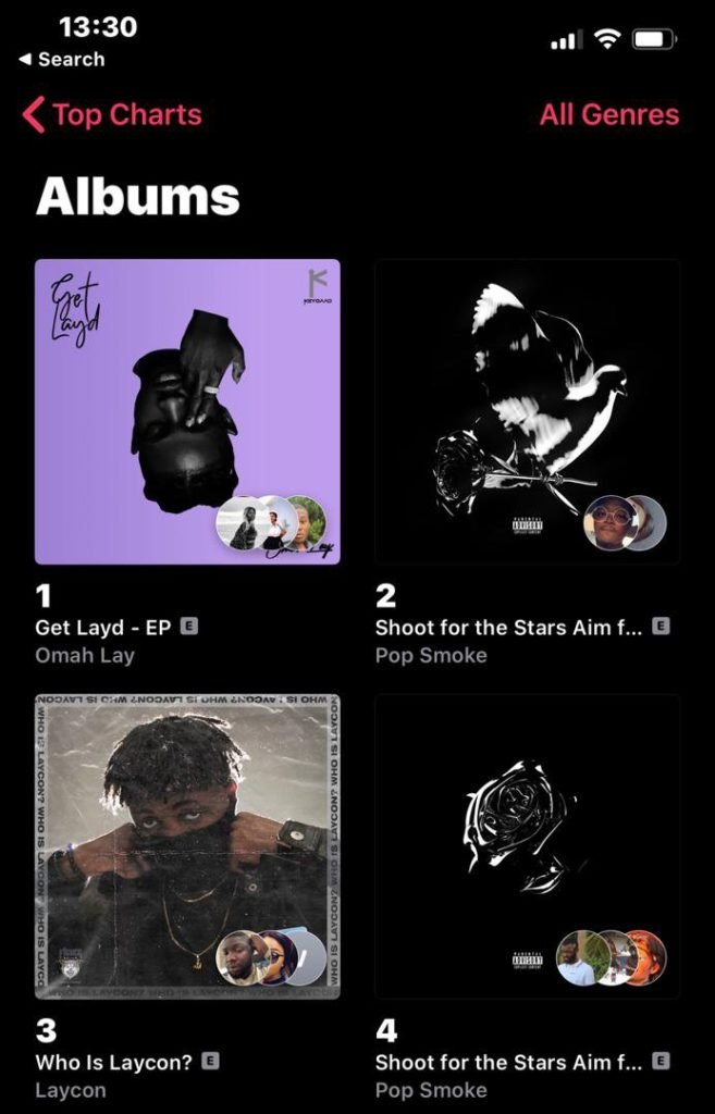 Barely 24hrs In BBNaija, Laycon’s EP Rises To No.3 On Apple Music