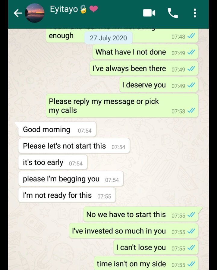 Leaked Chat Of A 31-Year-Old Lady Begging Her Boyfriend To Marry Her