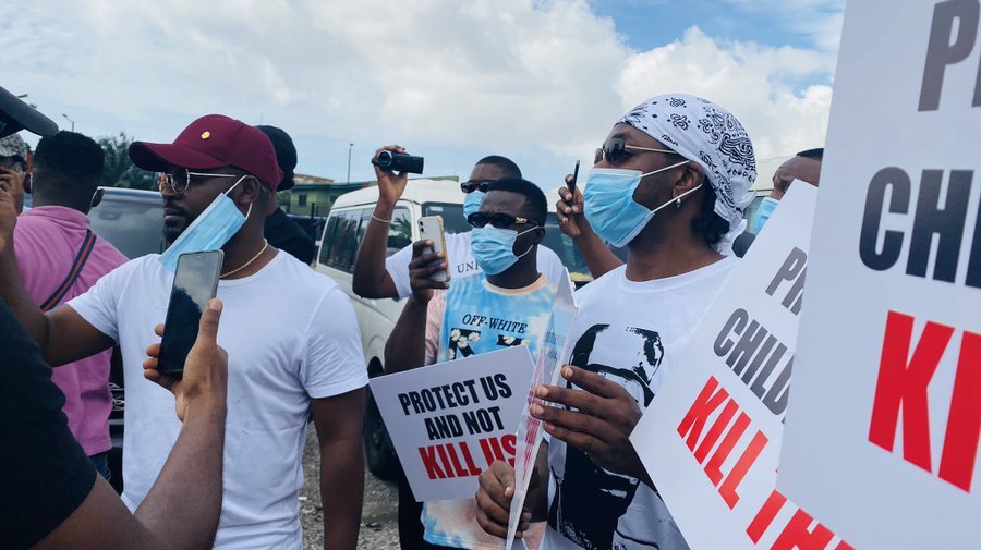 #ENDSARS: Runtown, Falz, Begin Peaceful Protest In Lagos