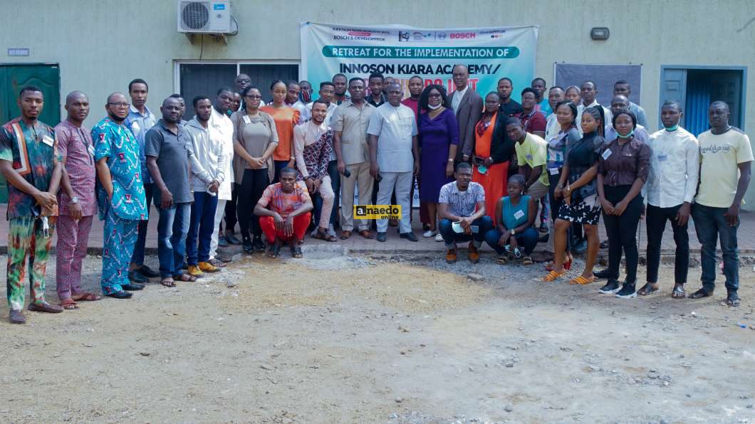 Chief Dr. Innocent Chukwuma in a group photograph with participants 