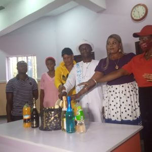 Mr. Joseph Ekwunife Cutting his birthday cake