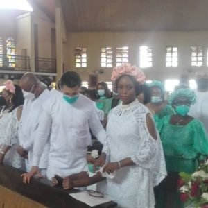 Chimamanda Ngozi Adichie, during the burial of her mum