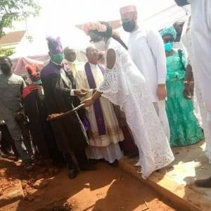 Chimamanda Ngozi Adichie, during the burial of her mum