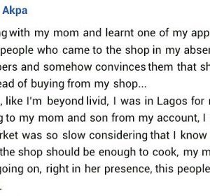 "How My Apprentice Strategically Diverted All My Customers" - Lady Narrates