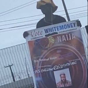 #BBNaija: See What Nigerian Man Was Seen In Lagos Traffic Doing For WhiteMoney (Video)