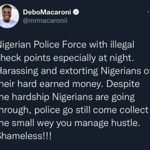 LATEST! Comedian, Mr Macaroni Slams Nigerian Police Force Over Extortions And Illegal Checkpoints