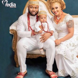 Tonto Dikeh's Ex-Husband And New Family  Graces The Cover Of September Issue Of Mediaroom (Photos)