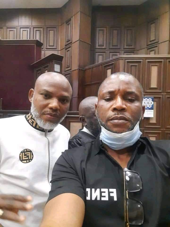 JUST IN: See Photos Of IPOB’s Nnamdi Kanu In Court For Trial