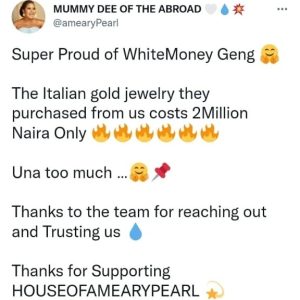 Whitemoney Recieves A 24-Carat Customized Gold Chain From Fans (video)