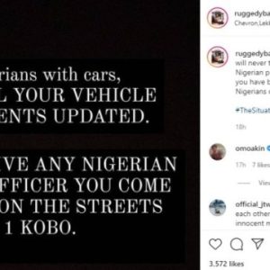 ENDSARS: Popular Singer Vows Never To Give '1 Kobo' To Any Police Officer