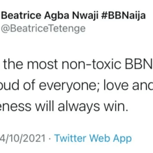 BBNaija: “This is the most non-toxic BBNaija’s Set Ever” – Beatrice