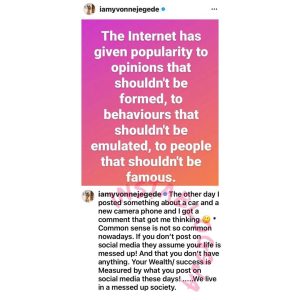 Yvonne Jegede Laments On The Newest Trends On The Internet