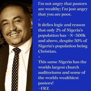 Daddy Freeze Writes To Wealthy Pastors, Shows Concerns To Poor Christains