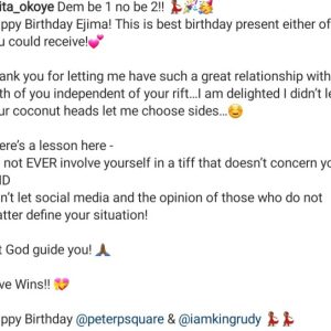 See How Anita Okoye Celebrated P-Square On Their 40th Birthday