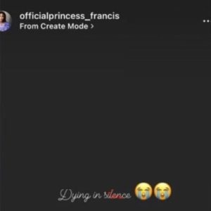 BBNaija Princess’s Post About ‘Dying In Silence’ Arouses Concern