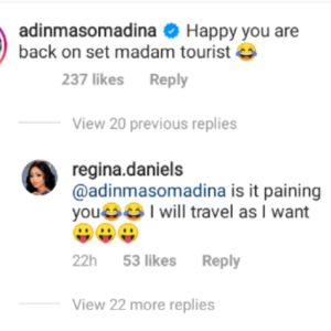 Regina Daniels Tackles Ex Lover, Somadina Over His Recent Comment About Her (Screenshot)