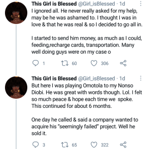 Nigerian Lady Recounts Her Experience With Helping Men