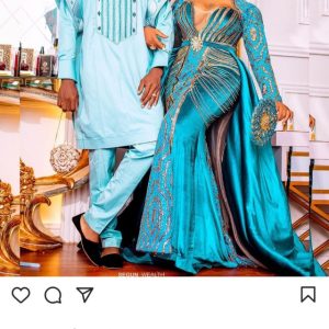 Celebrity Stylist, Toyin Lawani’s Husband Rocks Gele With His Traditional Outfit