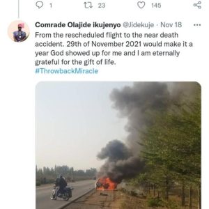 God Saved Me From Being Burnt Alive During A Road Trip To Abuja - Man