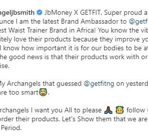 BBNaija's Angel Announces Endorsement Deal With Fitness Brand