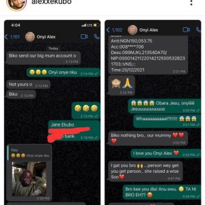 Alex Ekubo Tackles Colleague Onyi Alex, Exposes Conversation With Her