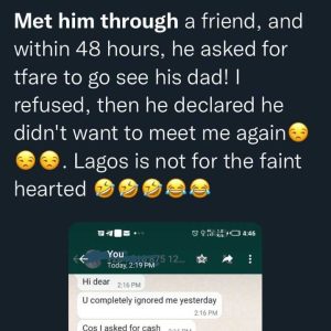 I Blocked Him Because He Asked Me For Transport Fare Barely 48 Hours... - Lady Narrates 