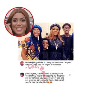 Pero Adeniyi Slams Linda Ikeji For Cropping Out Photo Of Her First Daughter