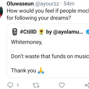 Fan Begs Whitemoney Not To Waste BBNaija Prize Money On Music Shortly After Debut Song