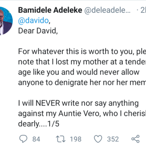 Mr. Dele Replies Cousin, Davido, Amid Their Squabble Over His Governorship Ambition
