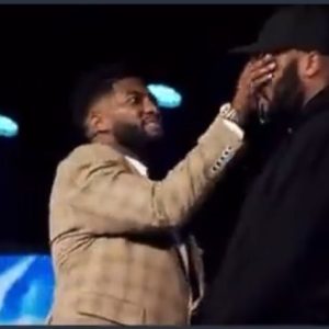 Watch Moment Pastor Massages His Saliva On Face Of Member (Video)