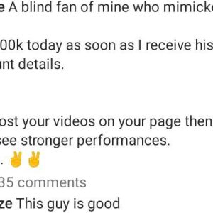 Yul Edochie Gifts Visually Impaired Fan N100,000 For Imitating Him (Video)