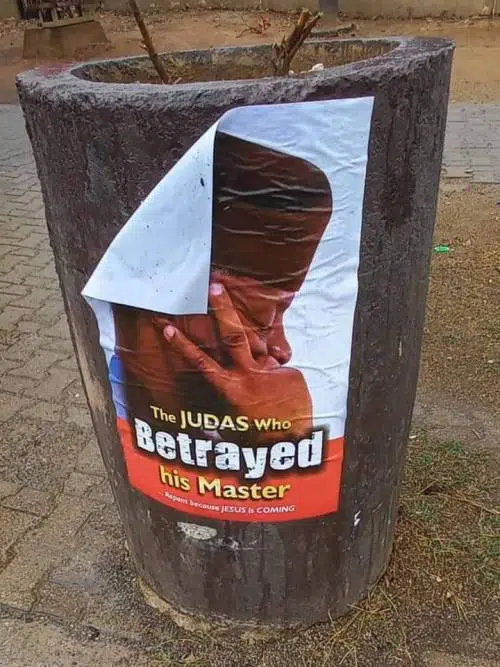 2023: Posters Describing Osinbajo As A Betrayer Surface In Abuja