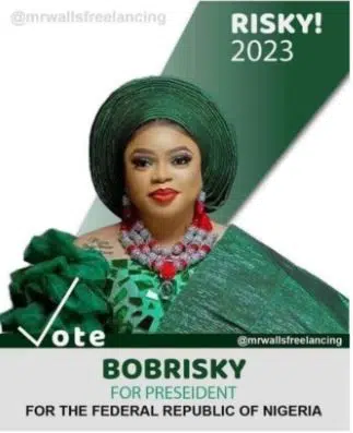 2023: Nigerians React As Bobrisky’s Campaign Poster Surfaces