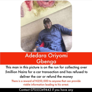 Adedara Oriyomi Gbenga