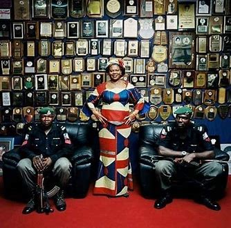 Dora Akunyili proudly displays her array of well-deserved accolades and honors.