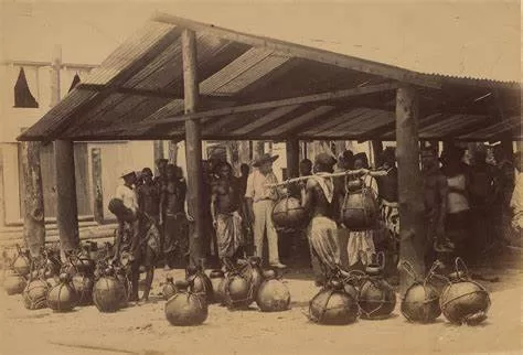 igbo traders selling palm oil